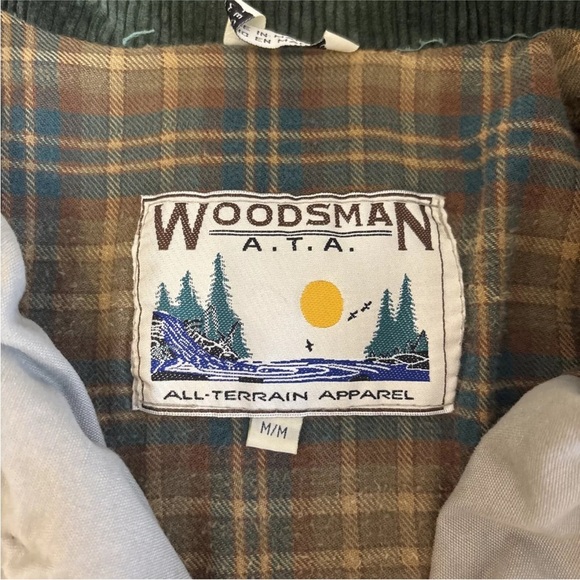 Woodsman ATA Barn Chore Mens Corduroy Jacket Gorpcore Y2K Carhartt Style Medium - Picture 3 of 15